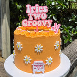 Groovy Cake Topper + Charms - Double Layered