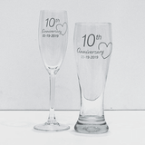 Anniversary Glassware set by the FoilSmith