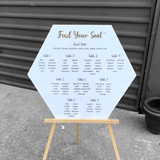 Hexagon Shaped Wedding Signage - The FoilSmith