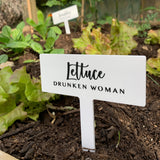 Reusable Veggie Garden Name Sign: Personalised Acrylic Garden Stakes