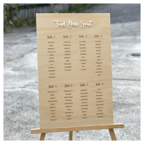 Engraved Wedding Welcome Signage and Seating Charts - The FoilSmith