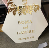 Hexagon Shaped Wedding Signage - The FoilSmith