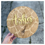 Custom Name Plaque with Full Background Engraving - The FoilSmith