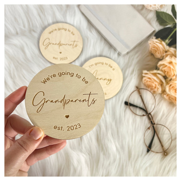 Mini Engraved Wooden Announcement and Name Plaques